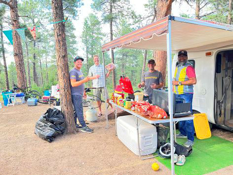 Team camping